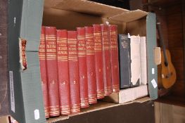 A BOX OF VINTAGE HARDBACK BOOK, SECOND WORLD WAR AND PICTORIAL KNOWLEDGE BOOKS