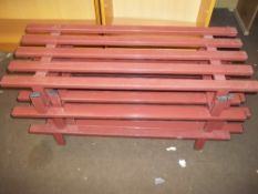 SIX STEEL LOW PLATFORM DISPLAY STANDS