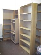 A QUANTITY OF OAK IKEA STYLE MODERN BOOKSHELVES (STORE ROOM RH SIDE OF PAYMENT OFFICE)