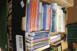 TWO BOXES OF BOOKS TO INCLUDE HARDBACKS, PAPERBACK NOVELS ETC