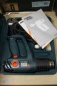 BLACK AND DECKER KX200K HEAT GUN WITH INSTRUCTIONS TOGETHER WITH A BLACK AND DECKER 330W JIGSAW WITH