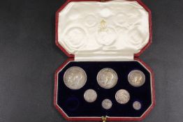 A CASED SPECIMEN SET OF 1911 COINAGE MISSING ONE COIN