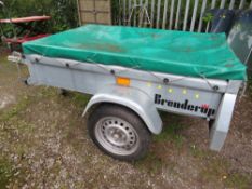 A BRENDERUP BRAVO 150 TRAILER WITH RAIN COVER