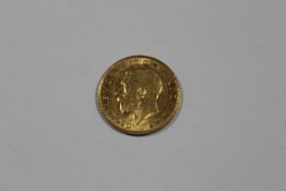 A GEORGE V HALF SOVEREIGN DATED 1912