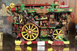AN INTRICATE SCRATCH BUILT MODEL OF A STEAM TRACTION ENGINE CALLED MARIA