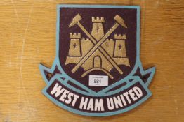 ***A LARGE GOLD WEST HAM SIGN**