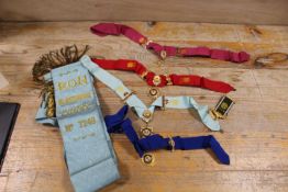 A SMALL SELECTION OF ROAB MEDALS, SASHES ETC