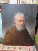 AN OIL ON BOARD OF A SAIL SHIP AT SEA INDISTINCTLY SIGNED LOWER RIGHT AF TOGETHER WITH A MODERN