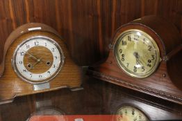 TWO VINTAGE MANTLE CLOCKS