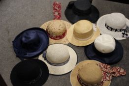 A HATBOX AND CONTENTS