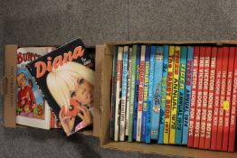 TWO TRAYS OF VINTAGE CHILDRENS ANNUALS