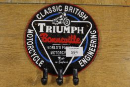 ***A TRIUMPH KEY RACK WITH THREE HOOKS**