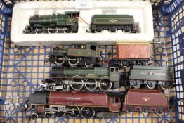 FOUR x 00 GAUGE STEAM LOCOMOTIVES - CITY OF NOTTINGHAM 4-6-2 WITH TENDER, KNELLER HALL 4-6-0 WITH