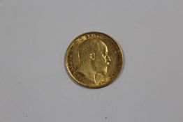 AN EDWARD VII HALF SOVEREIGN DATED 1907