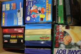 A BOX OF VINTAGE NINTENDO GAME BOY EMPTY GAME BOXES