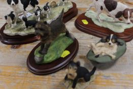 A COLLECTION OF BORDER FINE ARTS AND OTHERS DOG FIGURINES TO INCLUDE SHEEP DOGS AND SPANIELS
