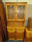 A MODERN HONEY PINE GLAZED DRESSER - W 87 CM