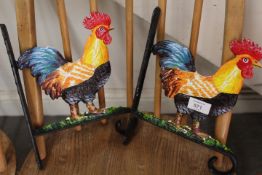 ***TWO COCKEREL BASKETS HANGERS**