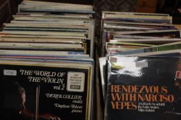 TWO TRAYS OF VINTAGE CLASSICAL LP RECORDS