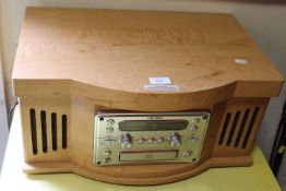 A MODERN BUSH WOOD COMPACT CONTROL STEREO SYSTEM