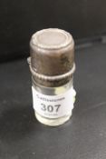 A HALLMARKED SILVER TOPPED SCENT BOTTLE - BIRMINGHAM 1910