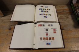 TWO ALBUMS OF G.B. AND COMMONWEALTH STAMPS CONTAINING 19TH CENTURY VICTORIA AND EARLY EXAMPLES ETC