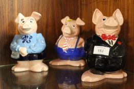 THREE NAT WEST PIGGY BANKS