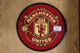 ***A MAN UNITED FOOTBALL PLAQUE**