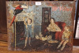 A VINTAGE METAL ADVERTISING SIGN FOR McVITIES