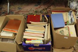 THREE TRAYS OF ASSORTED BOOKS TO INCLUDE GILES ANNUALS ETC