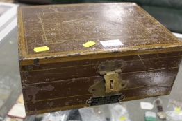 A VINTAGE LAW COLLEGE BRAND CASH BOX