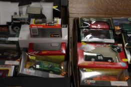 TWO TRAYS OF BOXED TOY CARS TO INCLUDE BURAGO