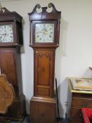 A 19TH CENTURY OAK CASED 30 HOUR LONGCASE CLOCK BY STRANGE - BANBURY H-209 CM
