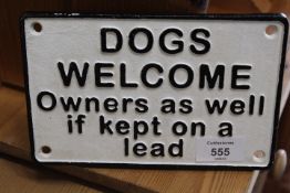 ***A DOGS WELCOME SIGN**