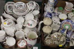 TWO TRAYS OF ASSORTED CERAMICS TO INCLUDE INDIA TREE EXAMPLES