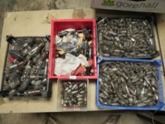 FIVE TRAYS CONTAINING A LARGE SELECTION OF VARIOUS LOOSE RADIO VALVES