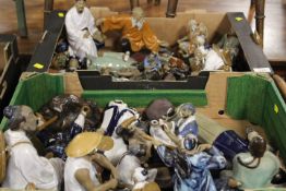 TWO BOXES CONTAINING ORIENTAL FIGURES