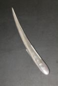 A MODERN HALLMARKED SILVER LETTER OPENER