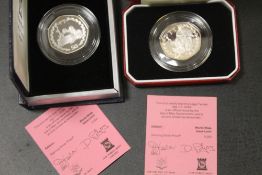 TWO STERLING SILVER 50P T.T. COMMEMORATIVE PROOF COINS 1981 & 1984