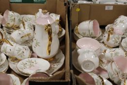 TWO TRAYS OF ROYAL ALBERT BRAEMAR TEA WARE