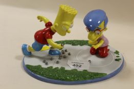 COALPORT MODEL OF THE SIMPSONS ENTITLED 'LOSING HIS MARBLES' TS07