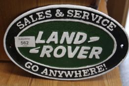 ***A LAND ROVER SALES AND SERVICE SIGN**
