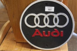***A CIRCULAR AUDI PLAQUE**