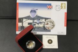 LAST FLIGHT OF CONCORDE SILVER PROOF COIN AND SILVER PROOF CANADIAN COIN