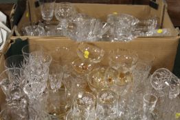 TWO TRAYS OF ASSORTED GLASS WARE