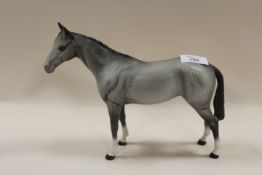 A BESWICK MODEL OF A HORSE IN MATT GREY FINISH