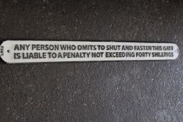 ***A 3' RAILWAY SIGN**