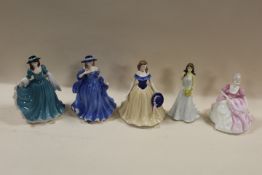 A COALPORT FIGURINE TOGETHER WITH LEONARDO EXAMPLES ETC (5)