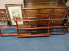 FOUR MODERN WALL HANGING SHELVES