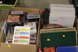 TWO TRAYS OF SUNDRIES TO INCLUDE DVDS, CDS ETC